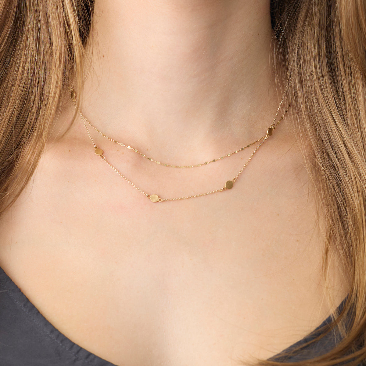 Delicate Gold Dot Necklace