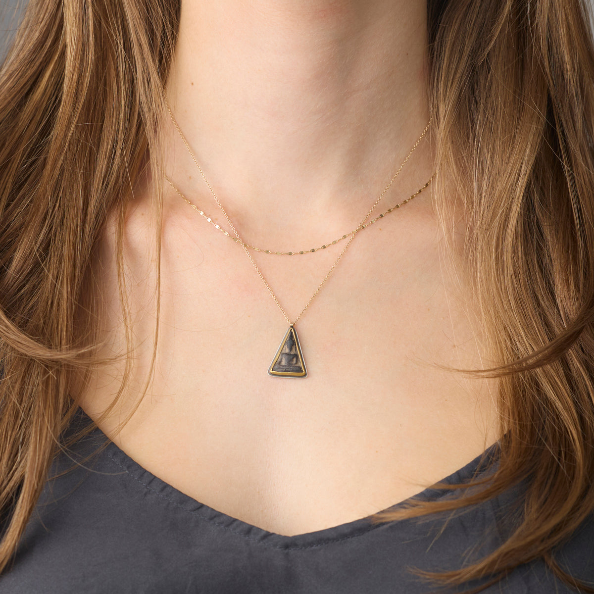 Triangle Buddha Amulet Necklace