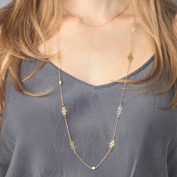 Gold Filigree Chain Necklace - Ananda Khalsa