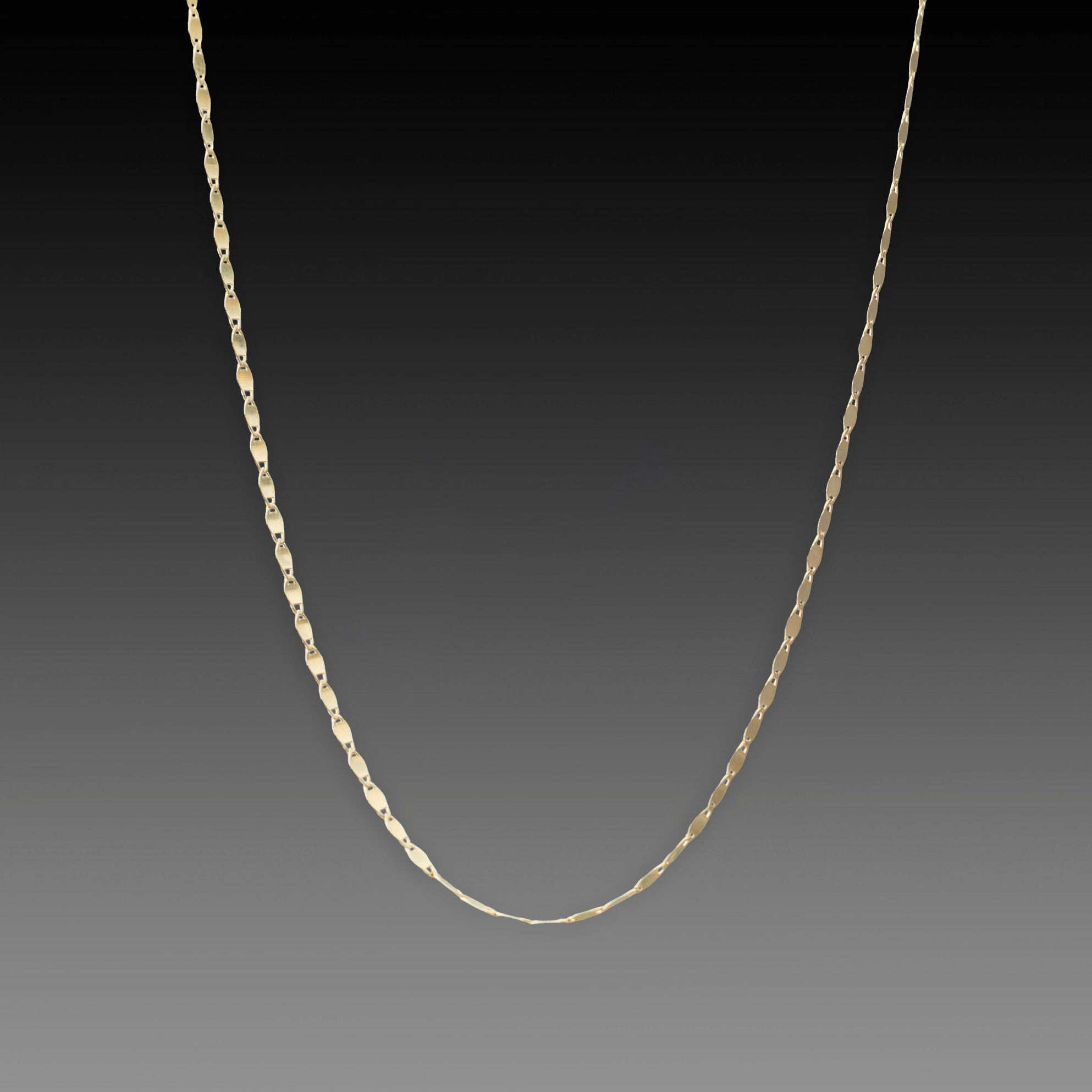 Delicate Gold Flat Chain Necklace - Ananda Khalsa