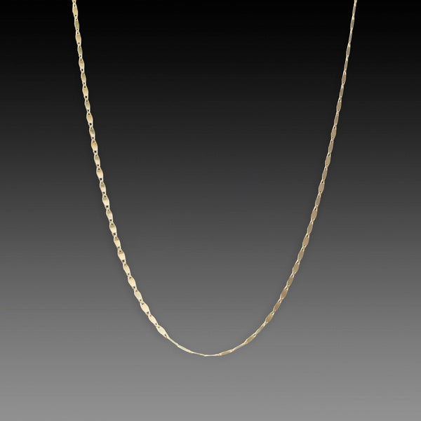 Delicate Gold Flat Chain Necklace - Ananda Khalsa