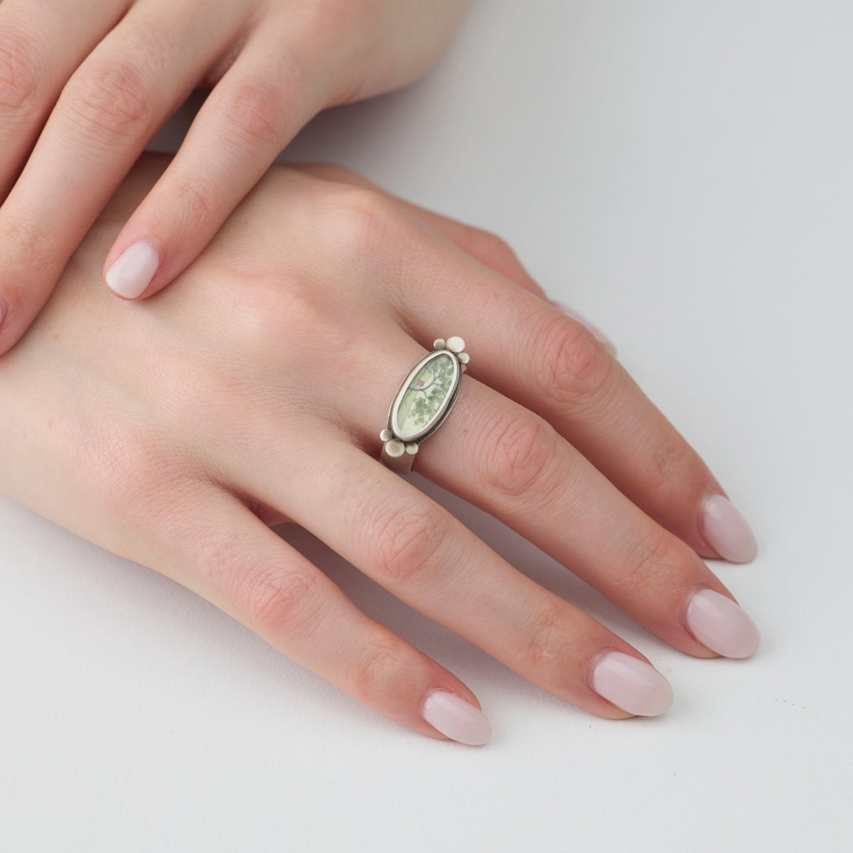 Narrow Oval Spring Maple Ring