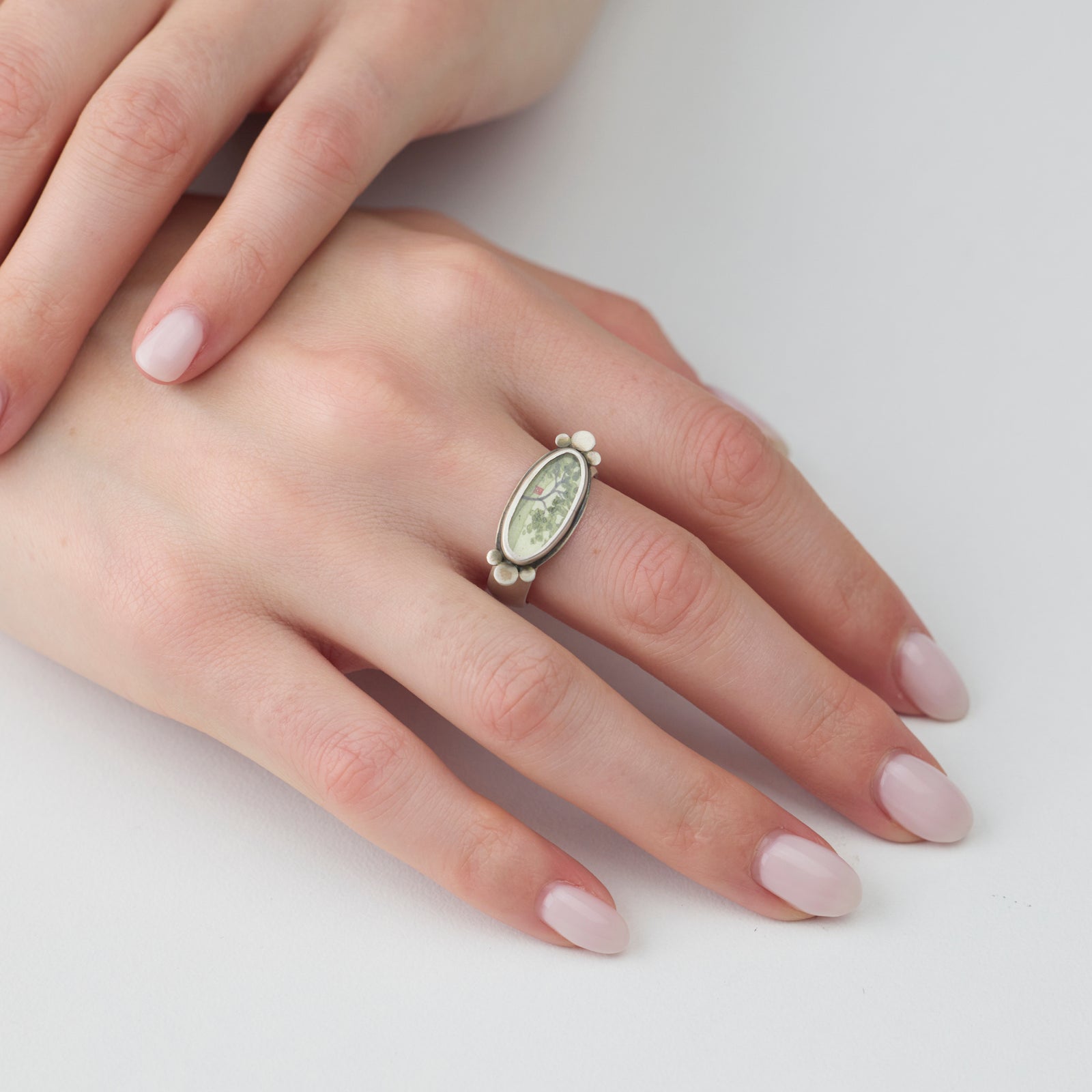 Narrow Oval Spring Maple Ring