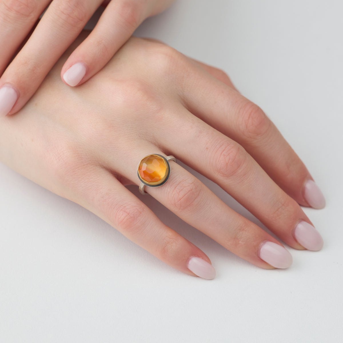 Round Carnelian Ring