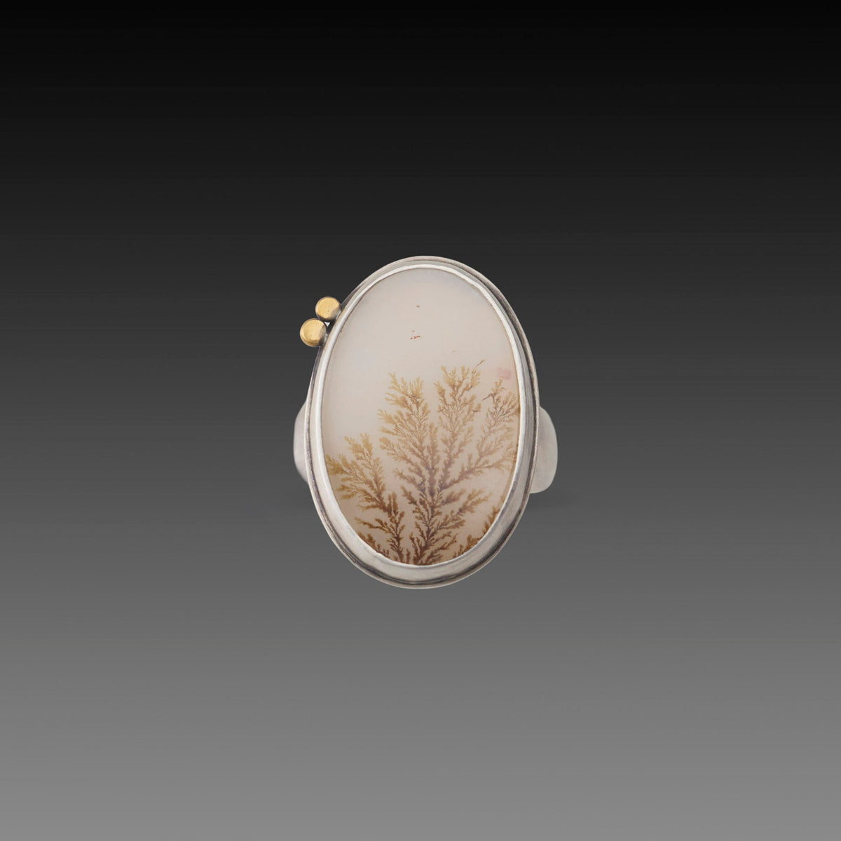 Dendritic Agate Statement Ring