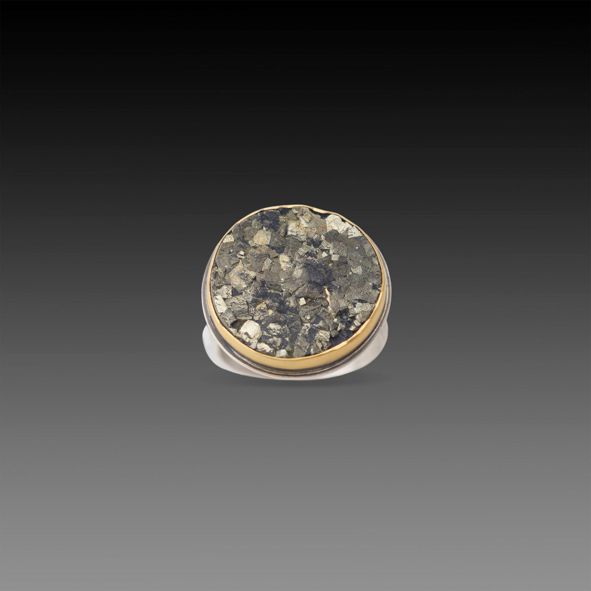 Textured Pyrite Ring