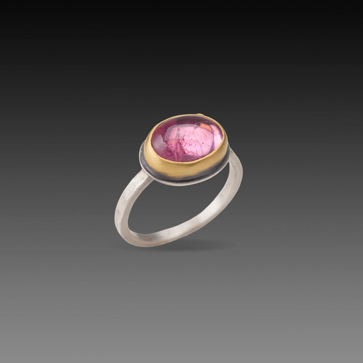 Pink Tourmaline Ring with Diamond