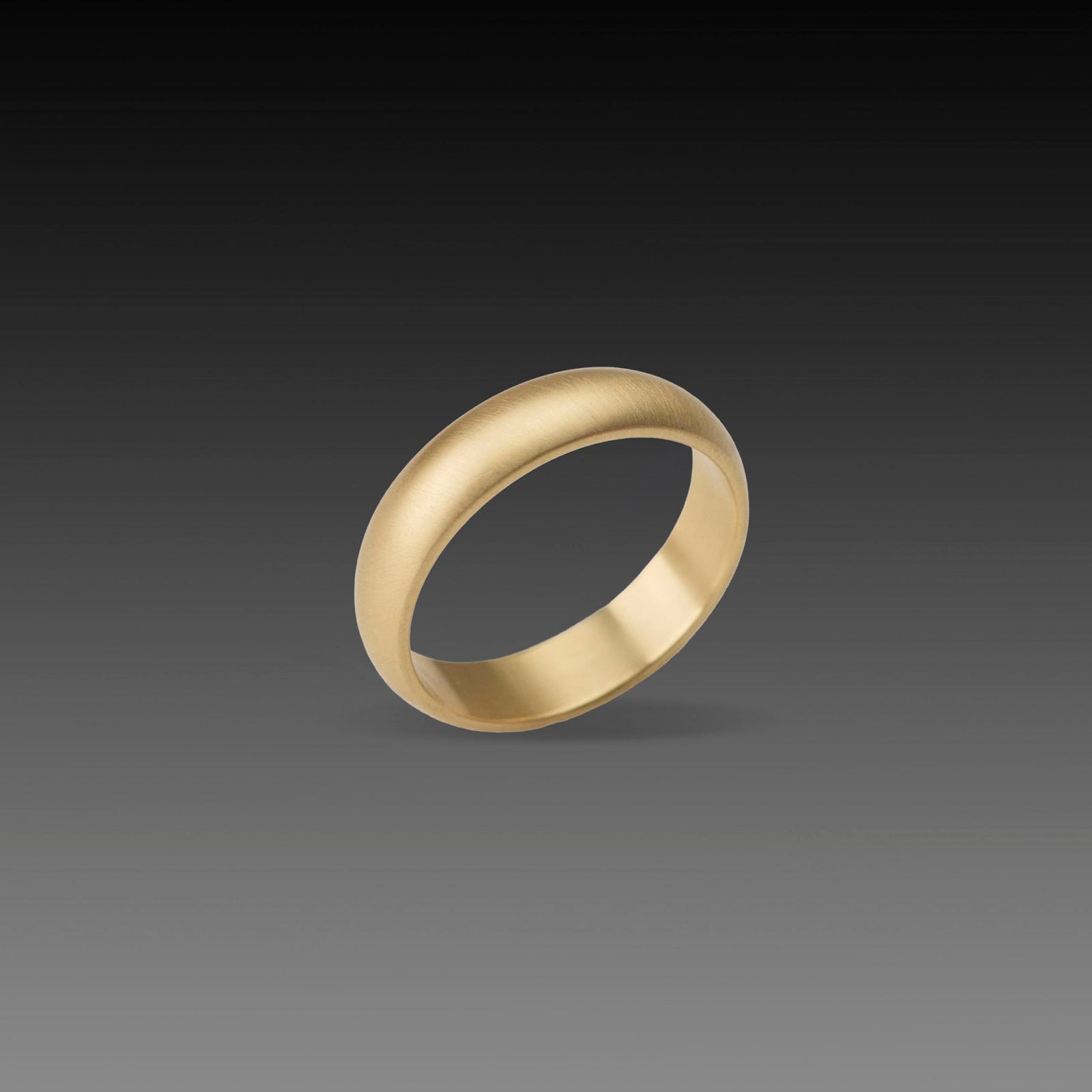 Softly Rounded 5mm Gold Band