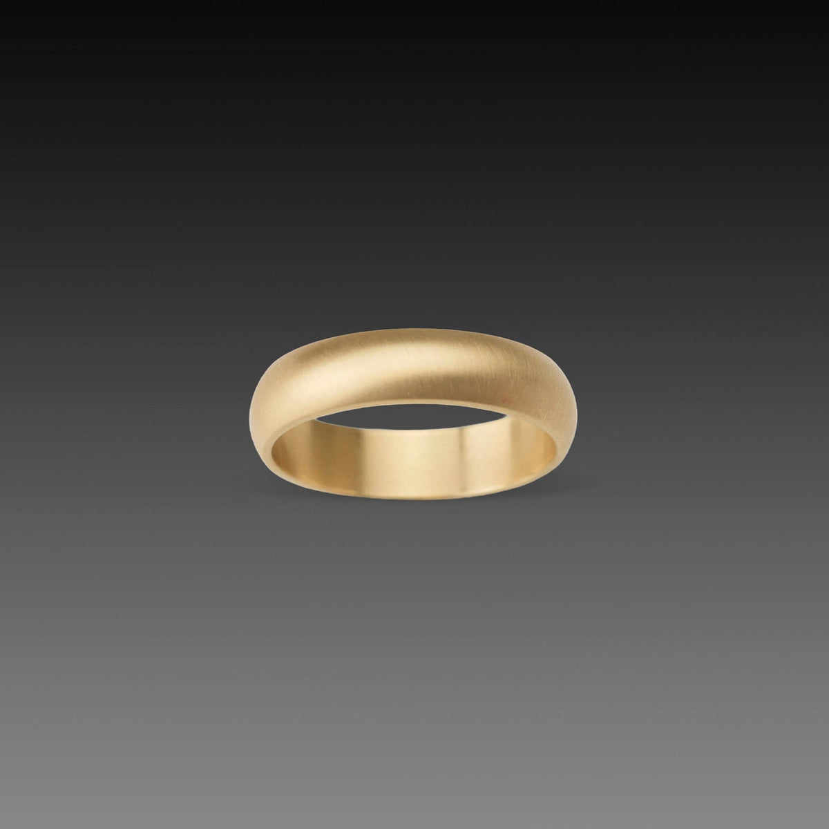 Softly Rounded 5mm Gold Band