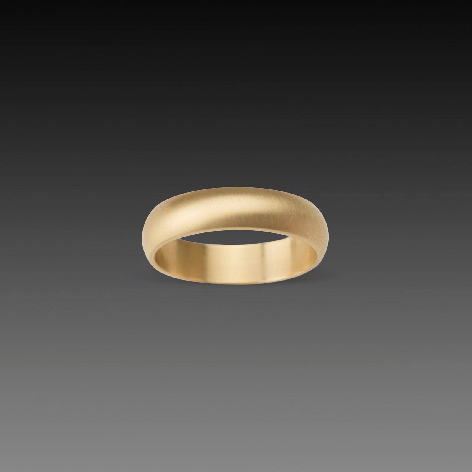 Softly Rounded 5mm Gold Band