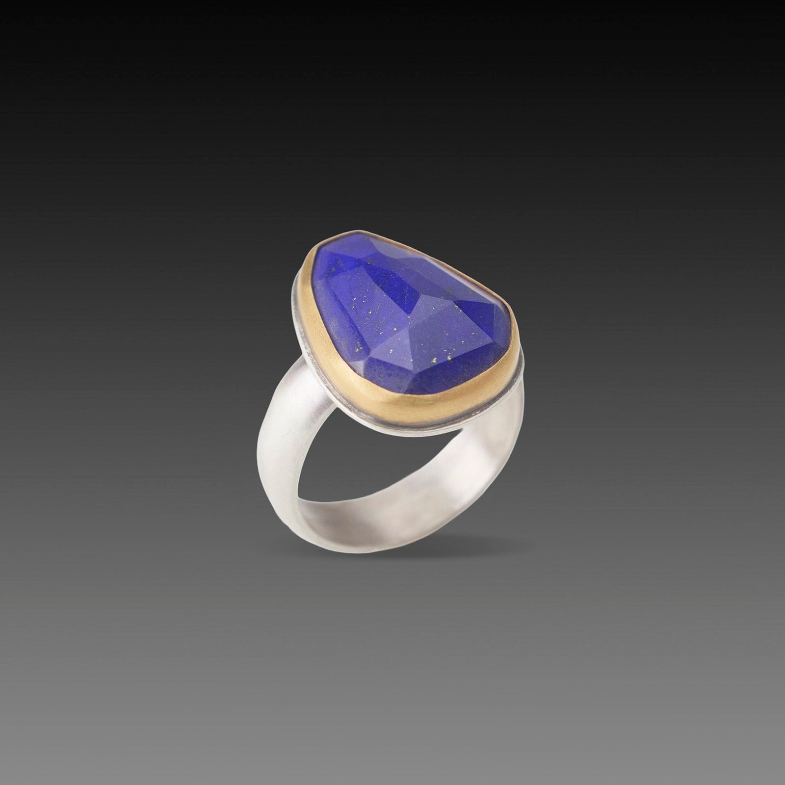 Lapis Ring with Pyrite Flecks
