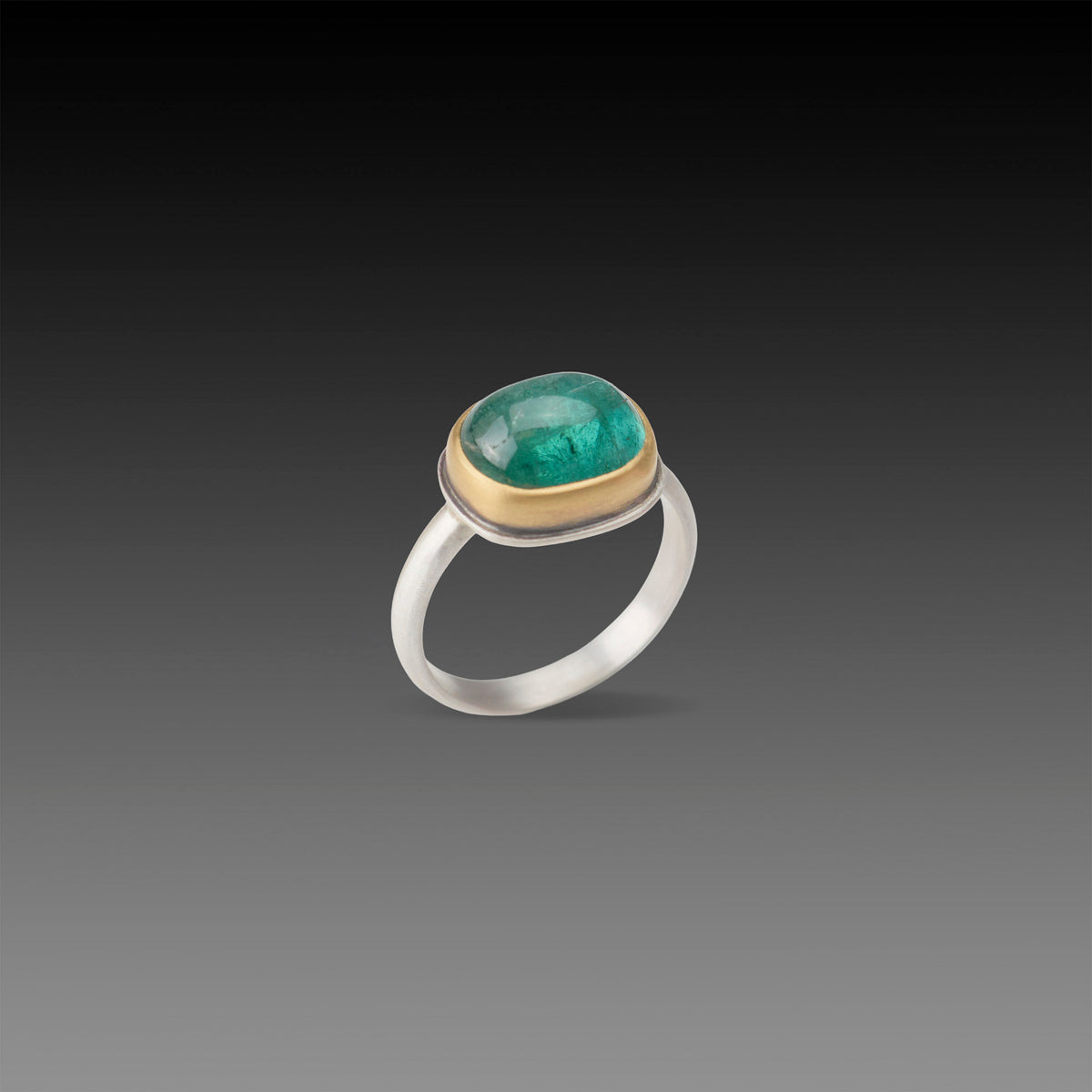Teal Tourmaline Ring