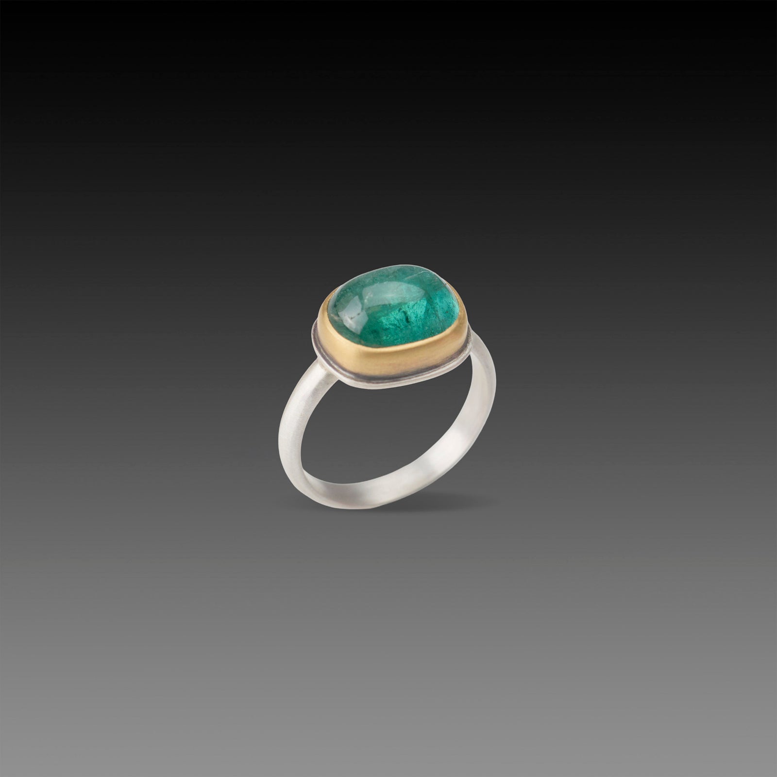 Teal Tourmaline Ring