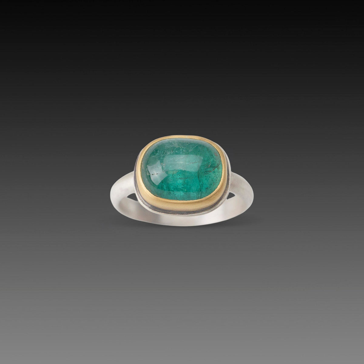 Teal Tourmaline Ring