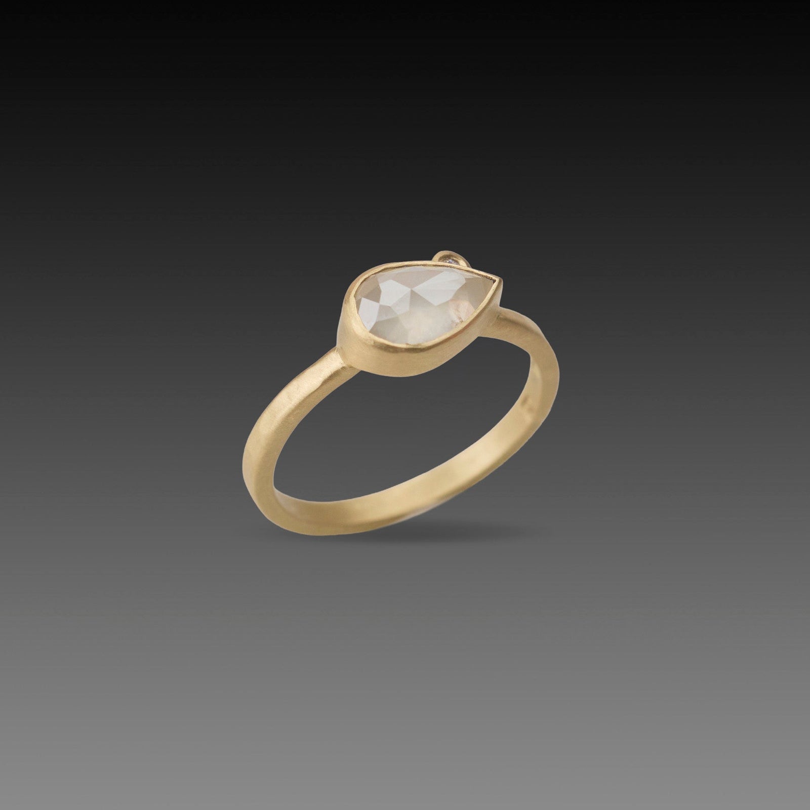East West Gray Diamond Ring