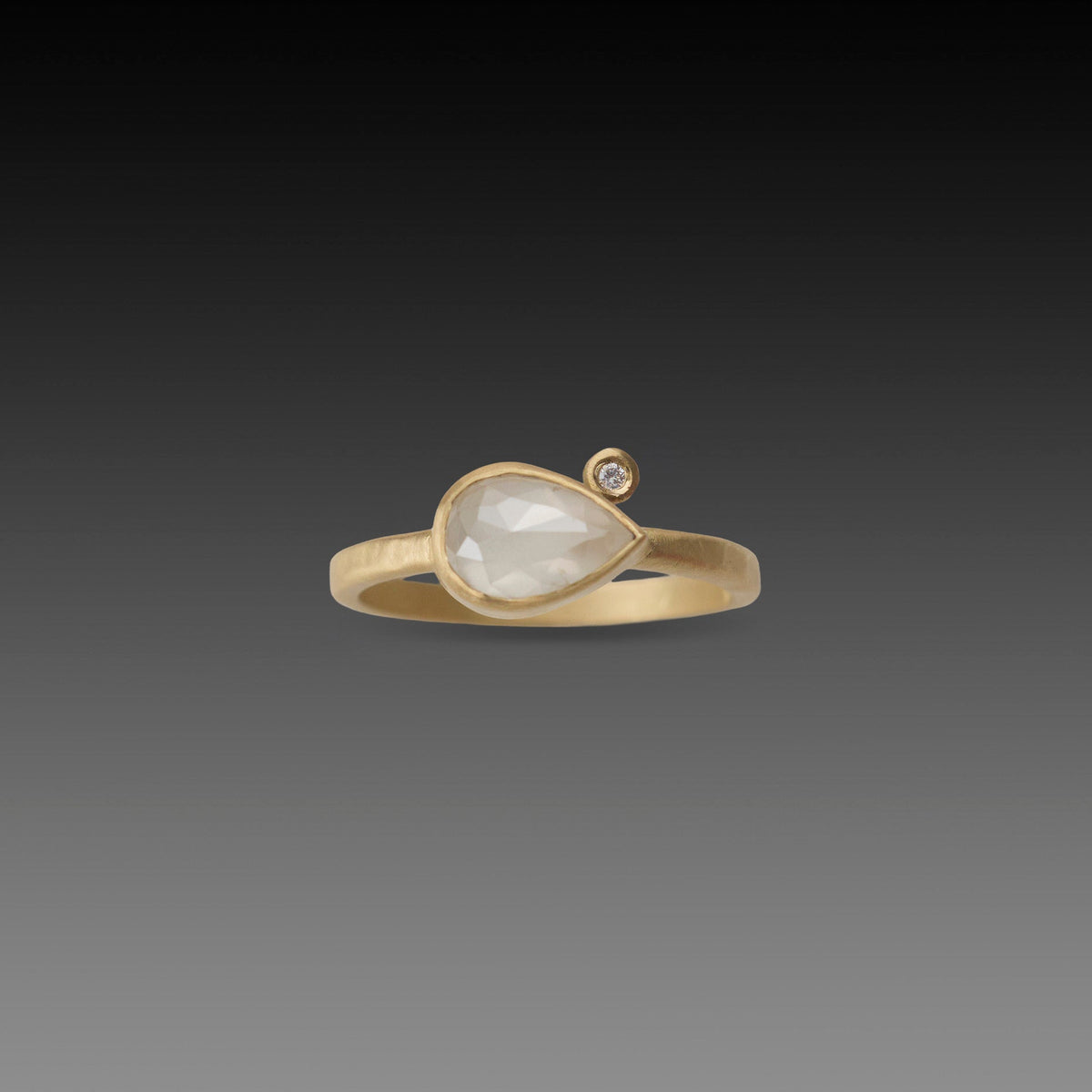 East West Gray Diamond Ring