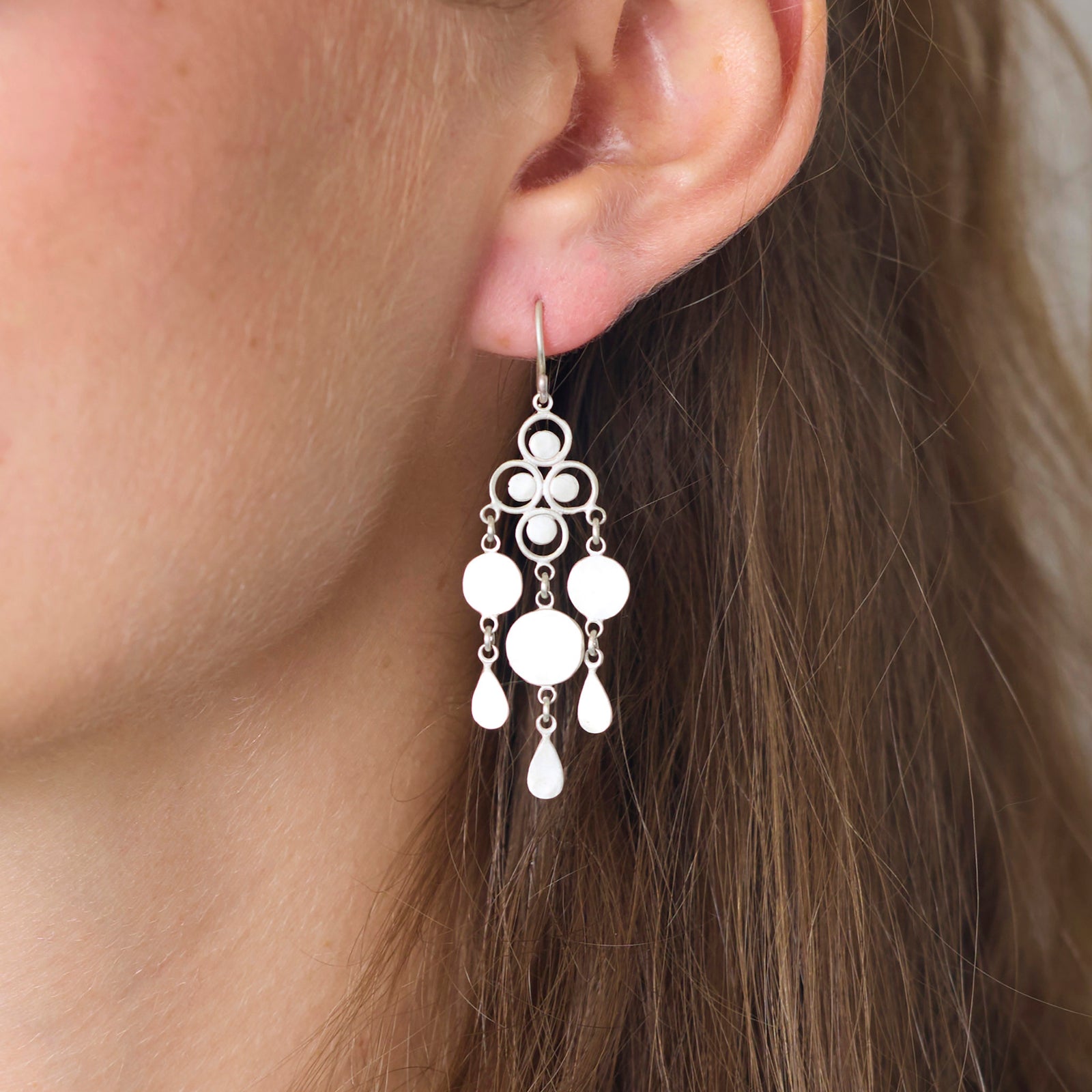 Sterling Silver Chandelier Earrings