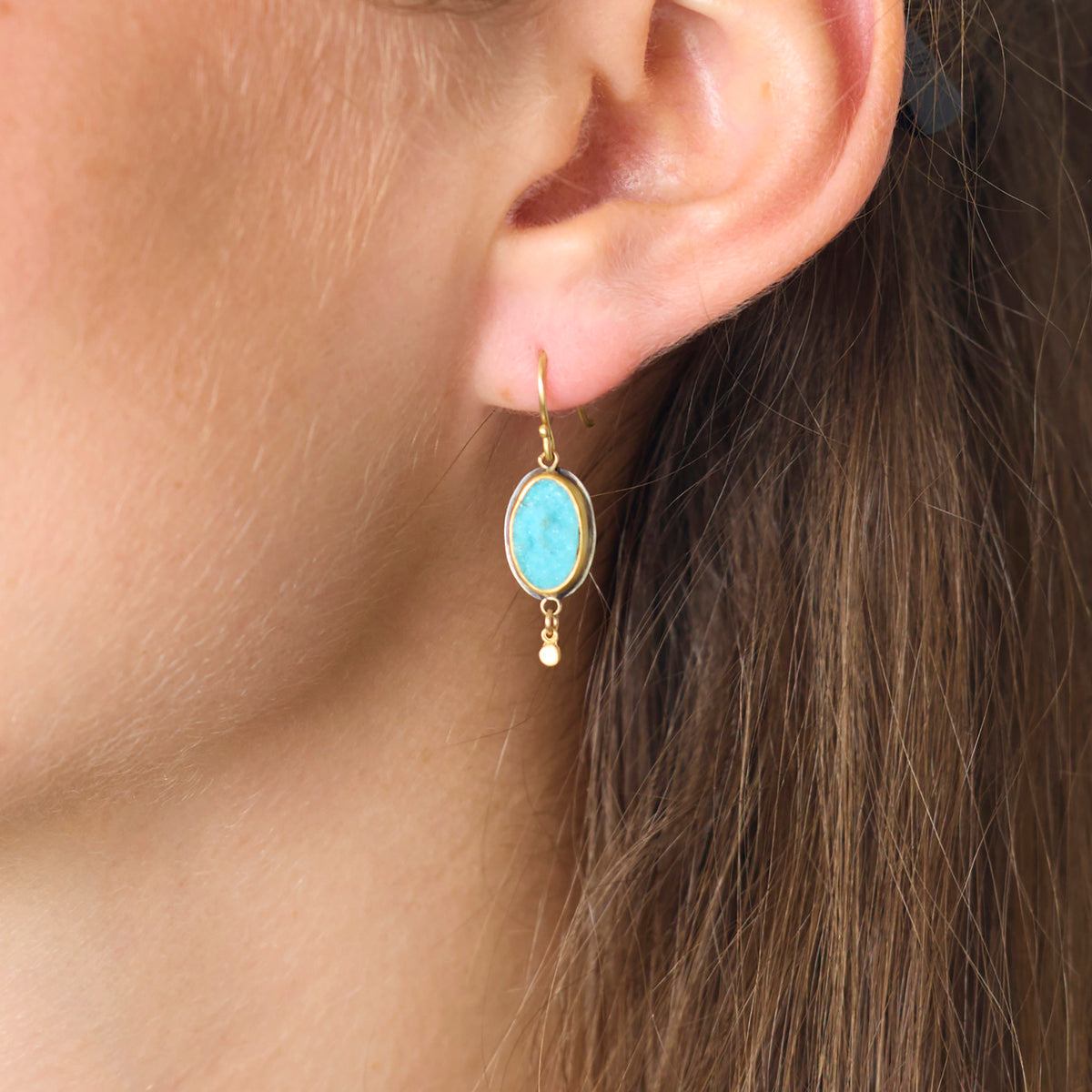 Chrysocolla Druzy Earrings