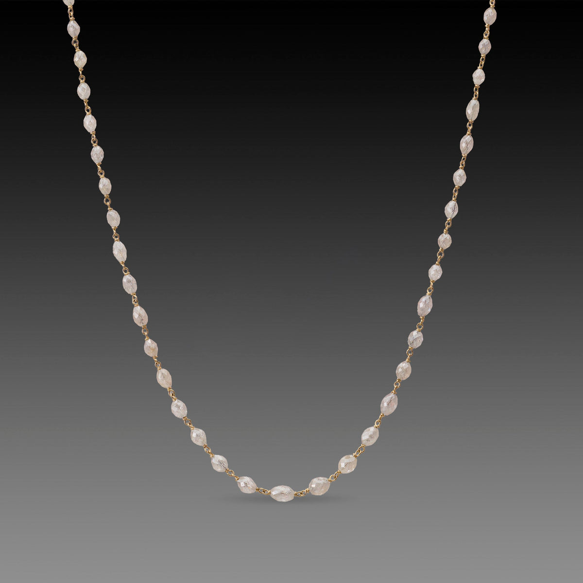 Twinkling Gray Diamond Necklace