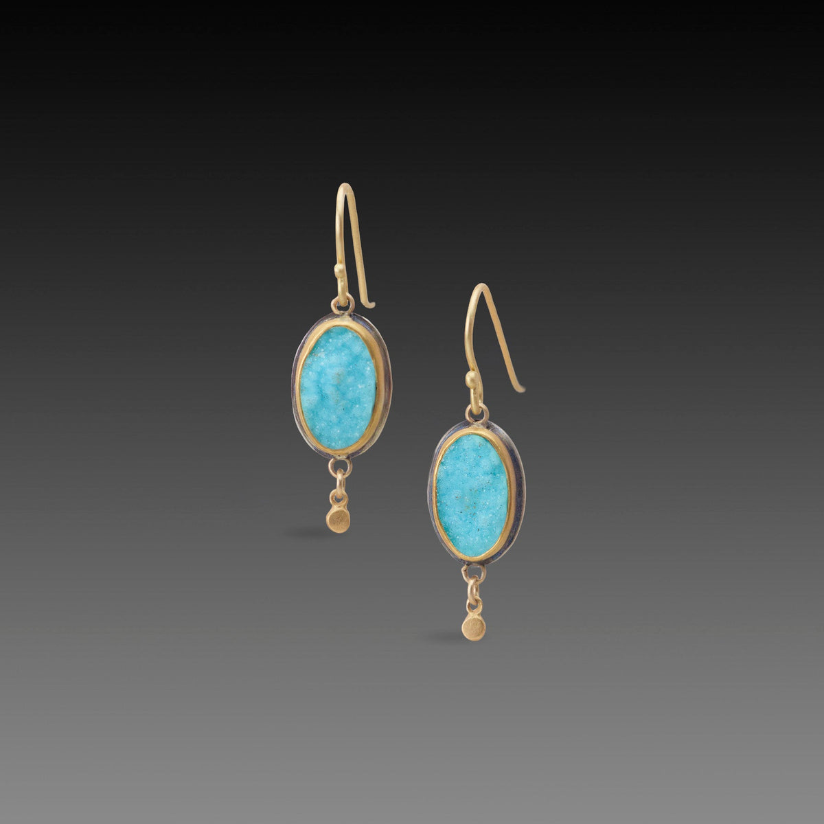 Chrysocolla Druzy Earrings