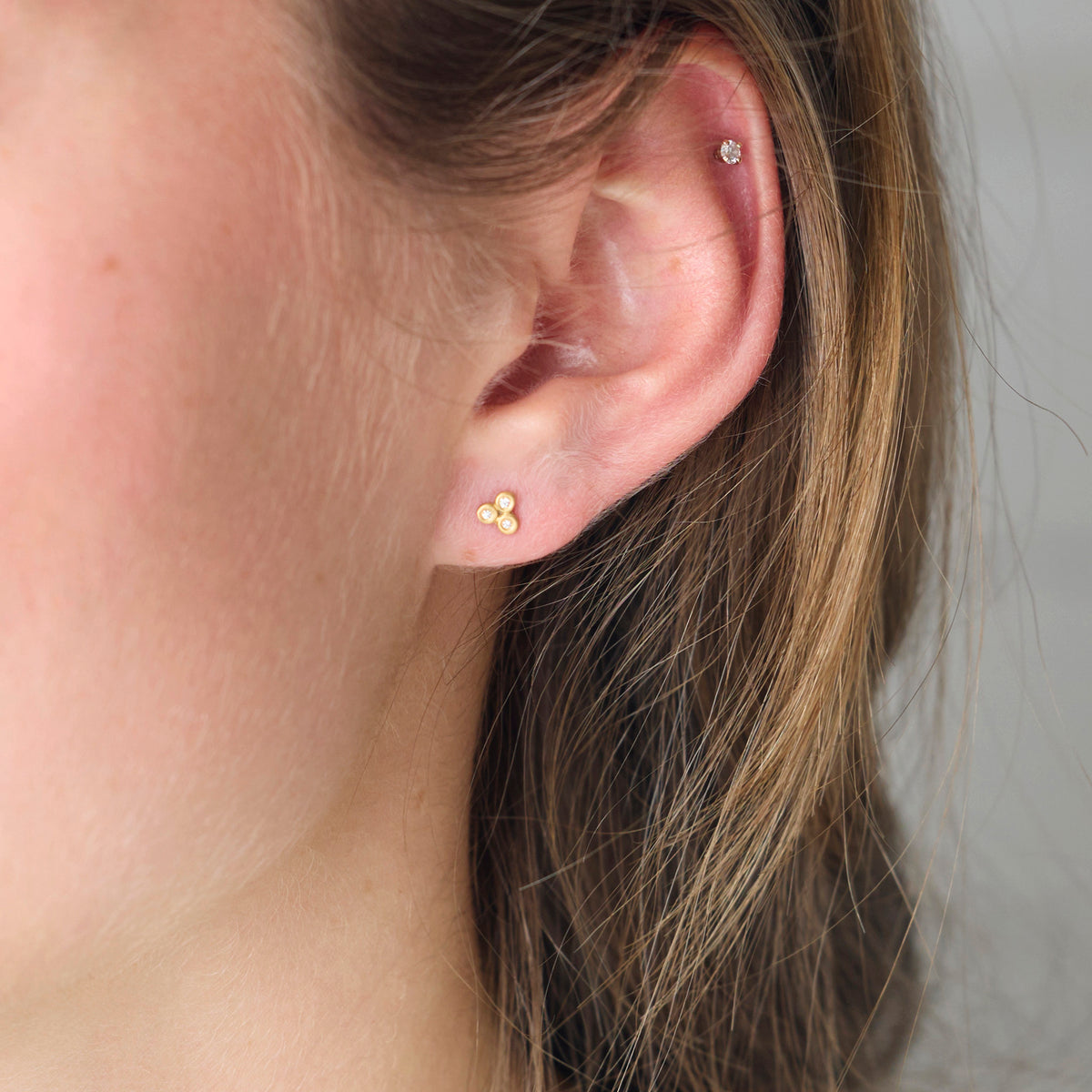 Tiny Diamond Trio Studs