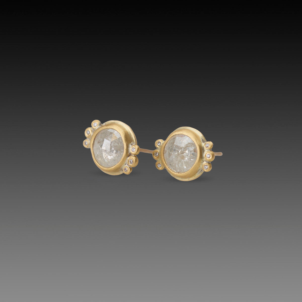 Gray Diamond Stud Earrings