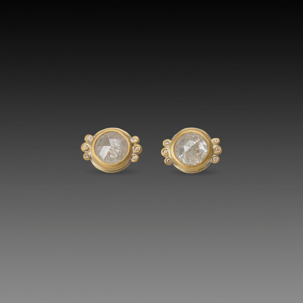 Gray Diamond Stud Earrings