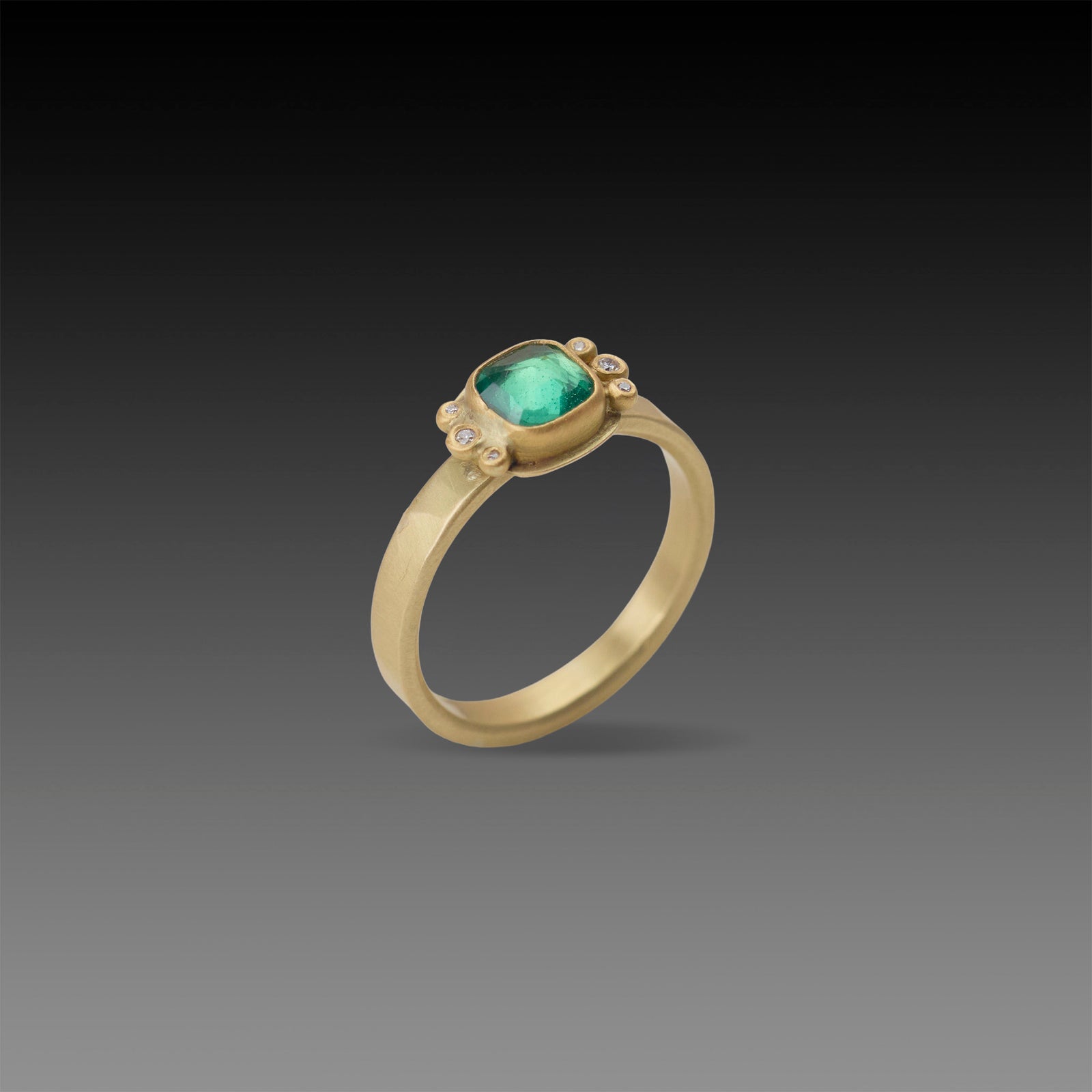 Emerald Ring with Diamonds