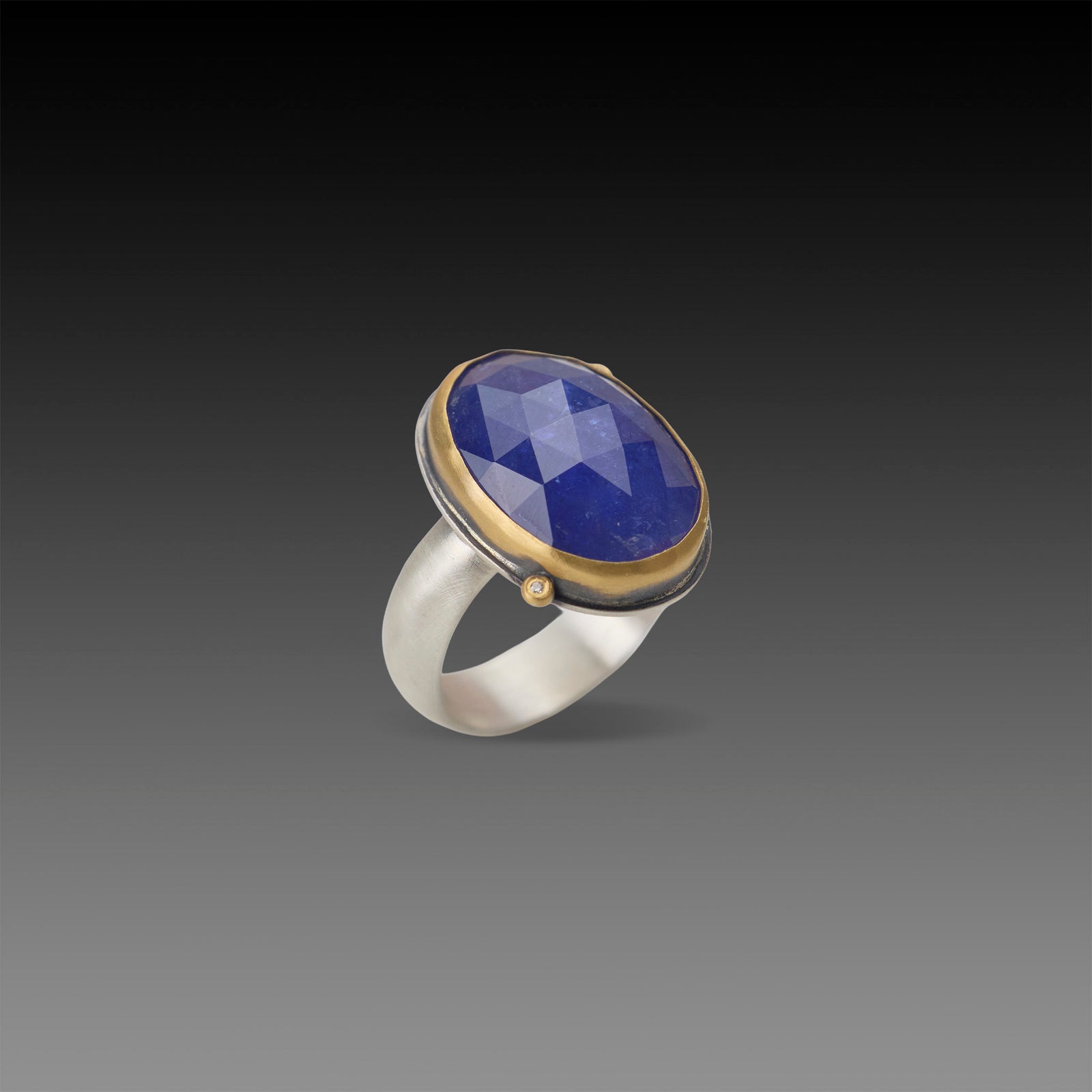 Oval Tanzanite Ring with Diamonds