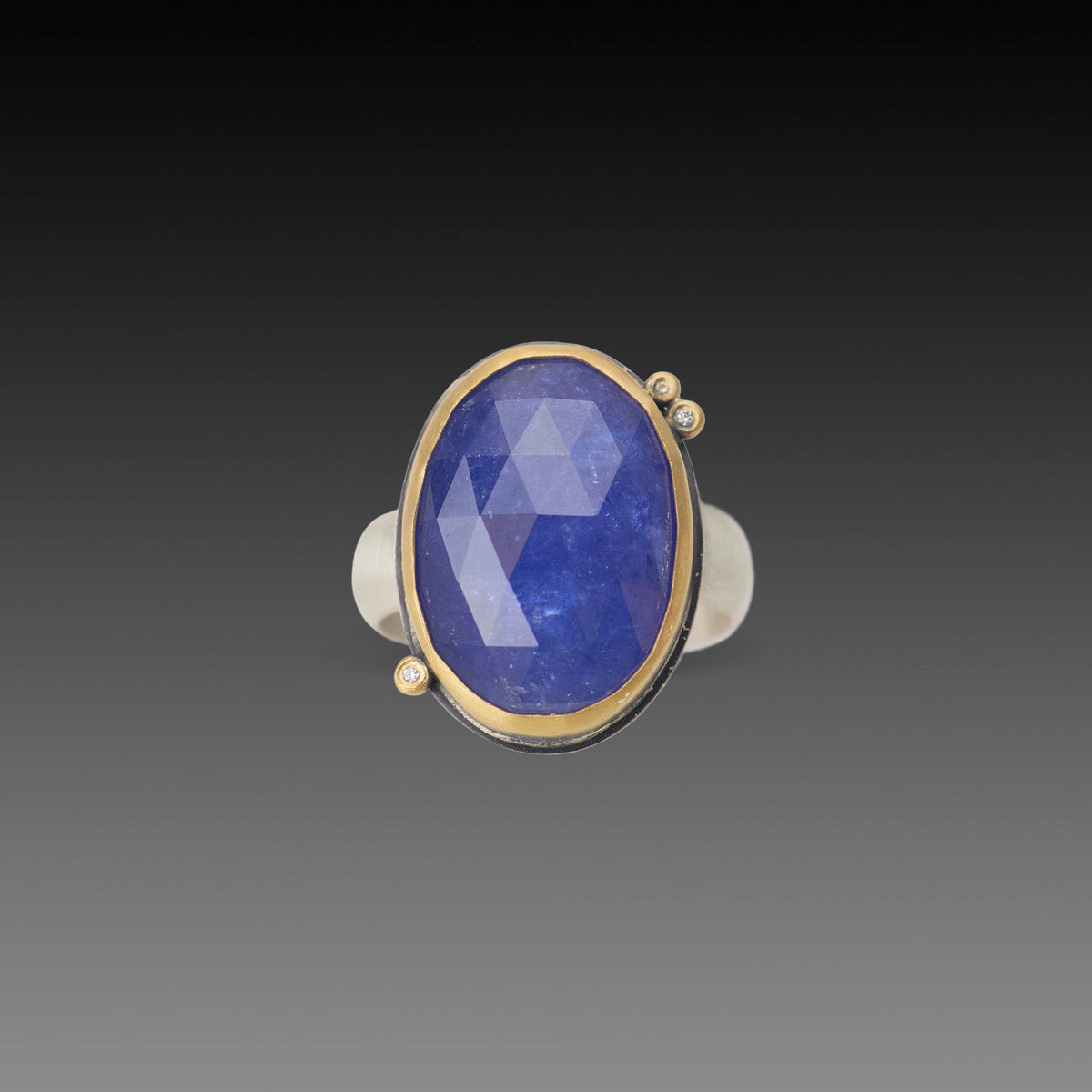Oval Tanzanite Ring with Diamonds
