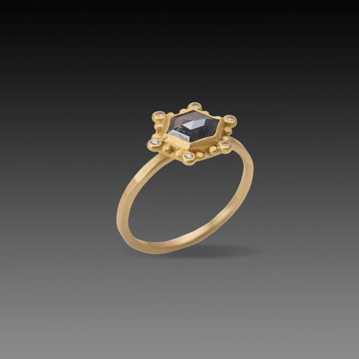 Salt & Pepper Black Diamond Ring