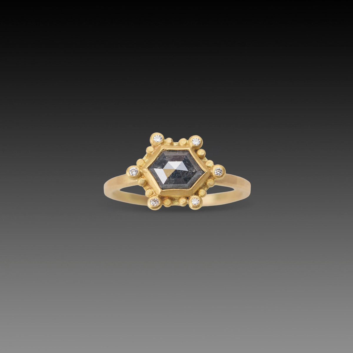 Salt &amp; Pepper Black Diamond Ring