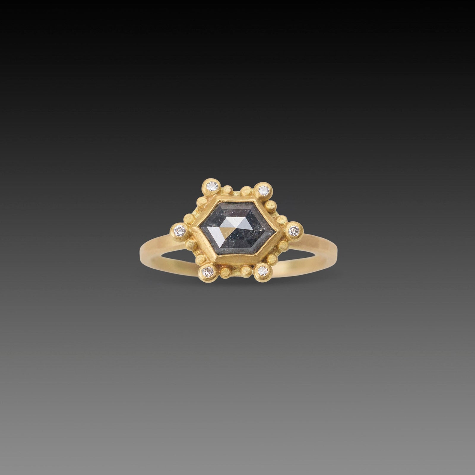 Salt & Pepper Black Diamond Ring