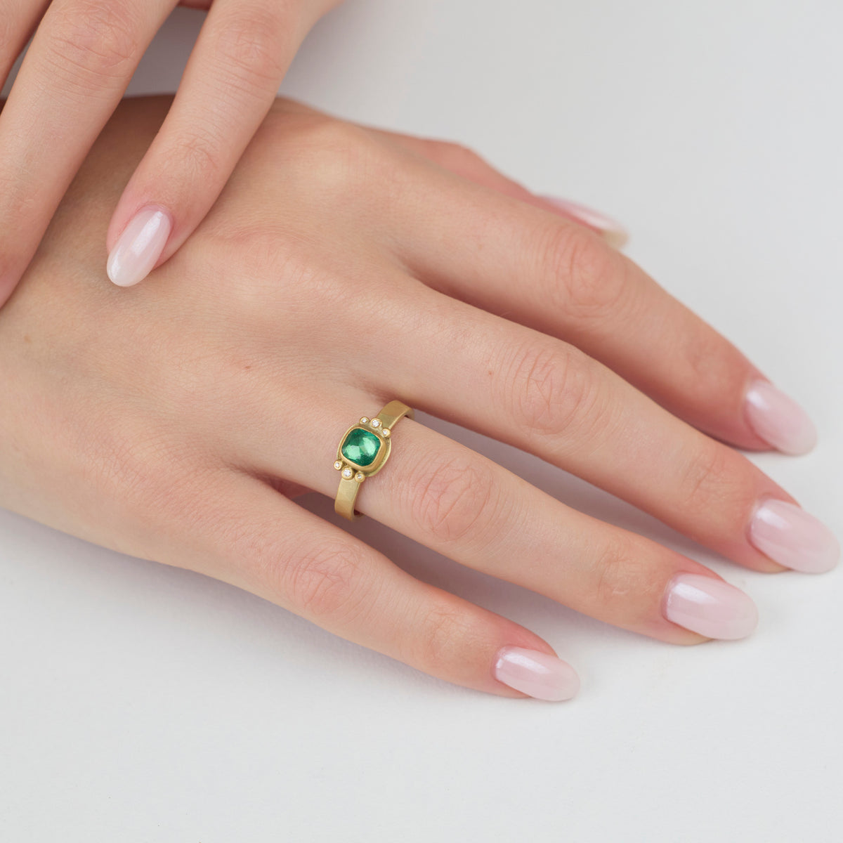 Emerald Ring with Diamonds