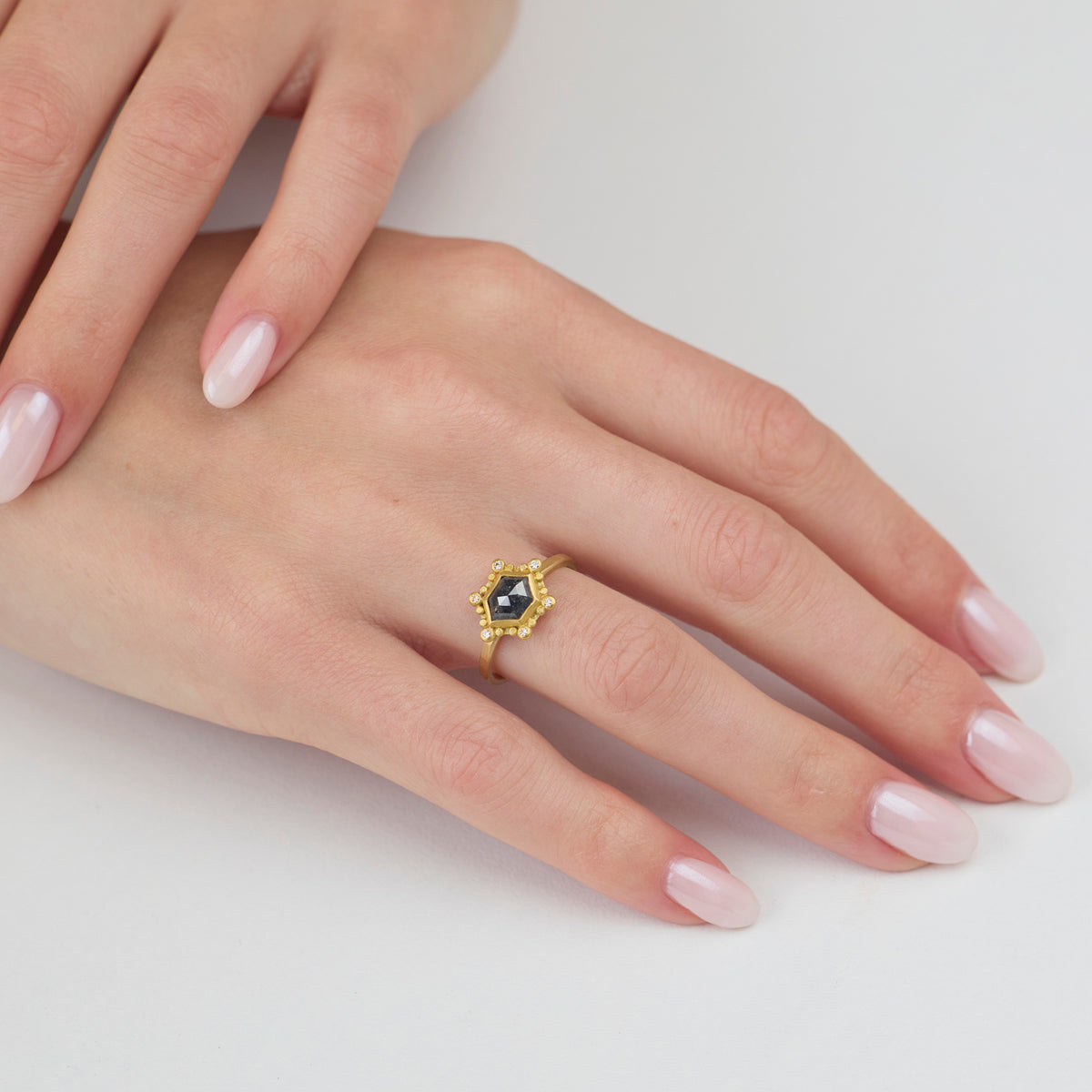 Salt & Pepper Black Diamond Ring