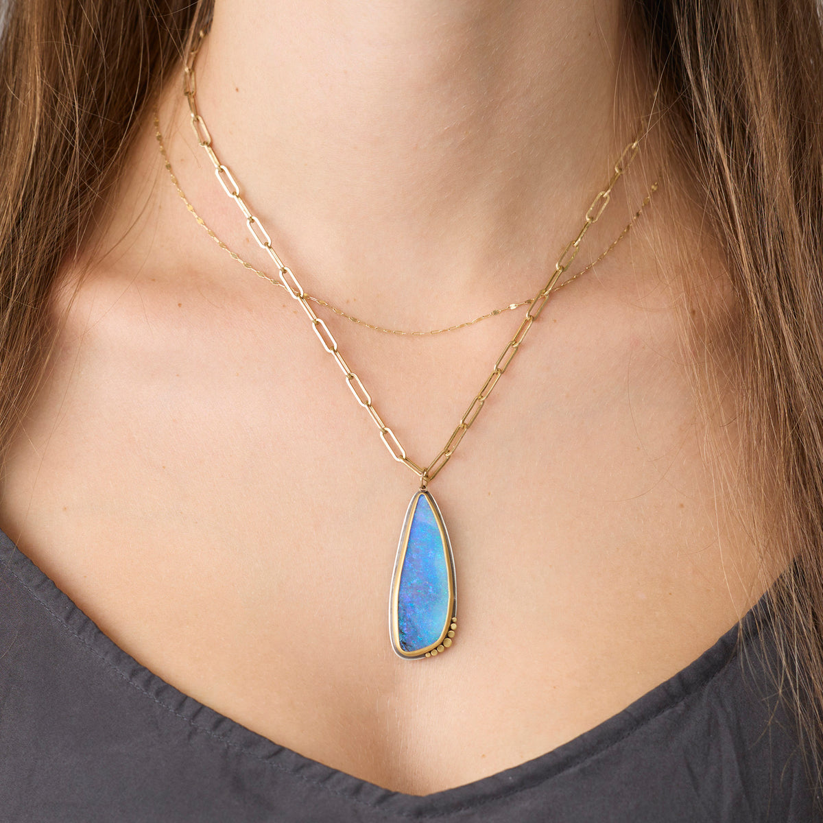 Australian Boulder Opal Necklace