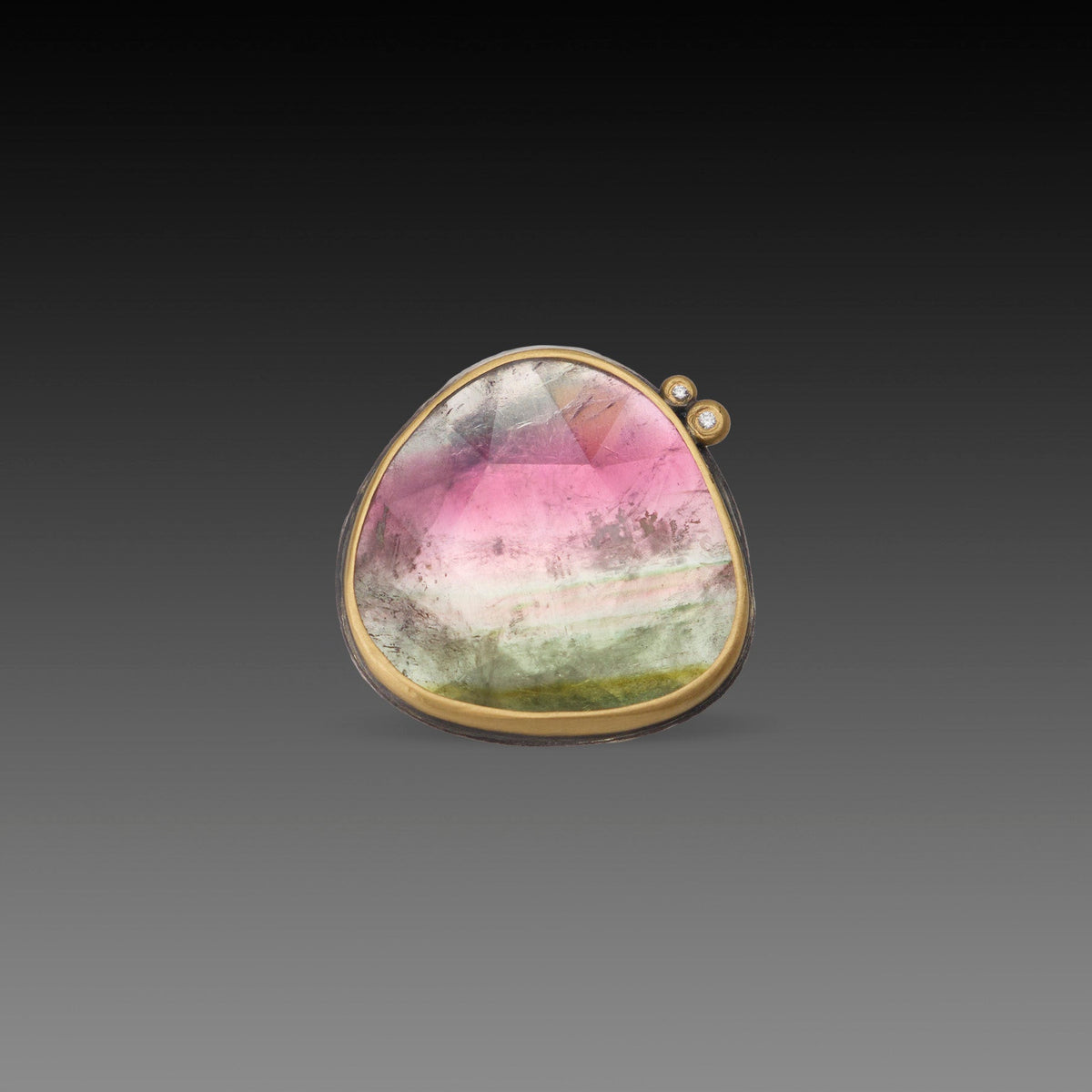 Watermelon Tourmaline Aurora Ring