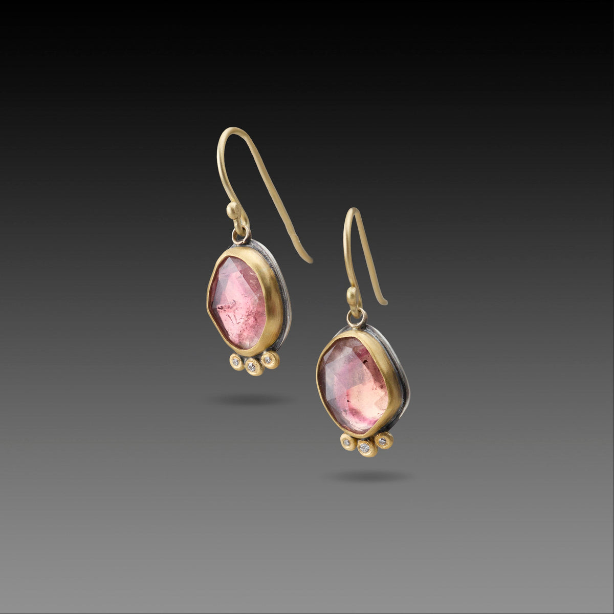Pink Tourmaline Drop Earrings