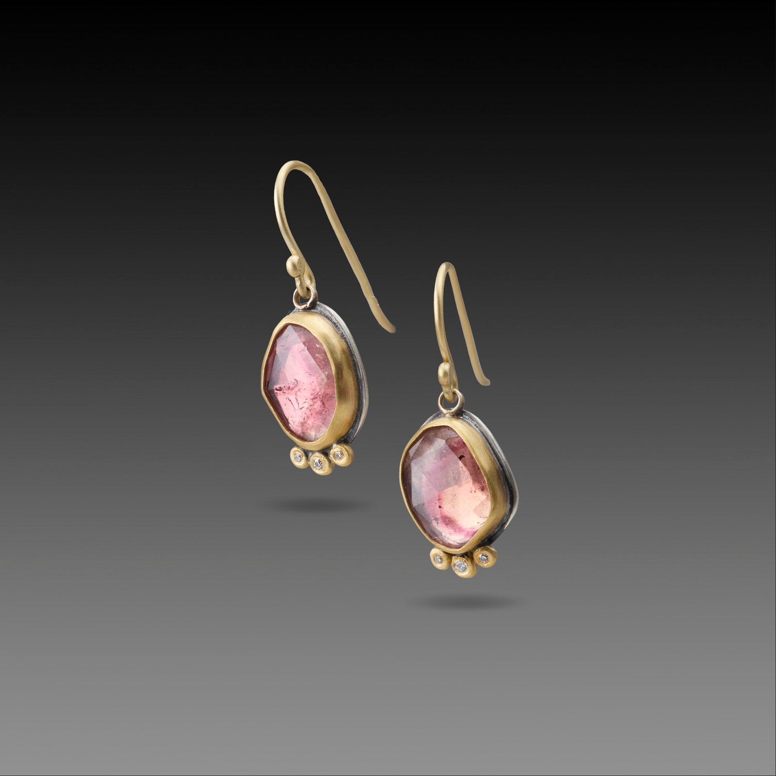 Pink Tourmaline Drop Earrings