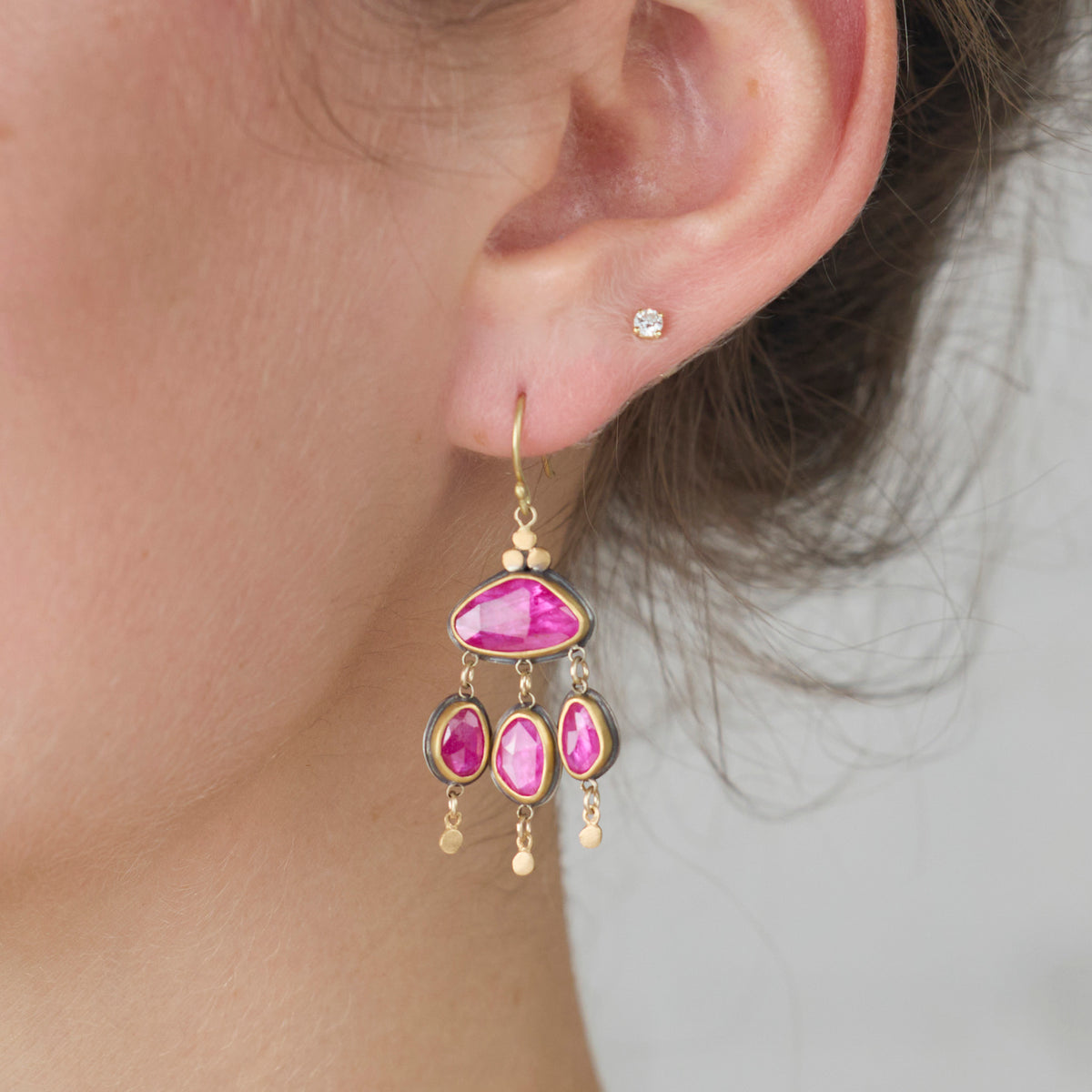 Ruby Chandelier Earrings