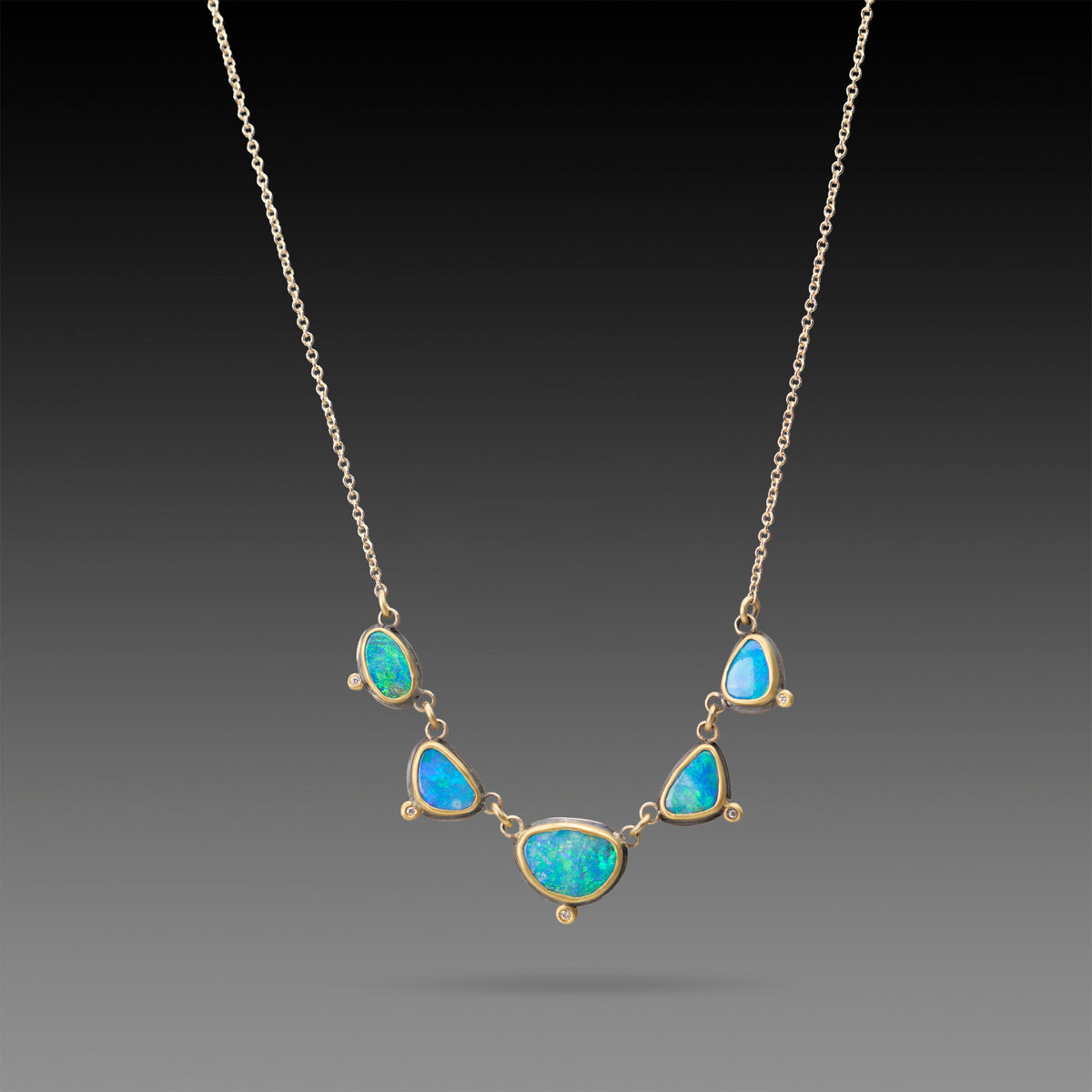 Linked Australian Opal Necklace