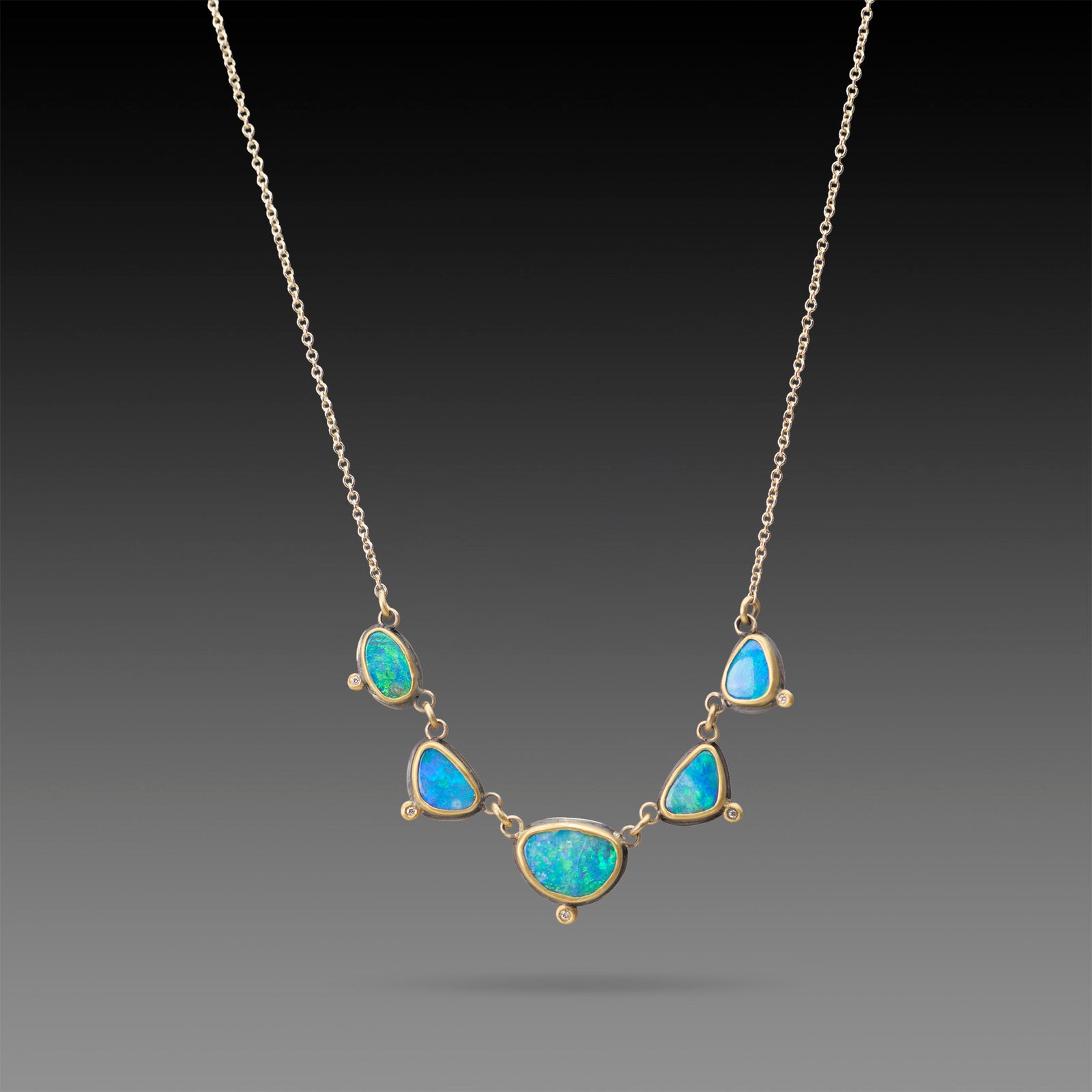 Linked Australian Opal Necklace