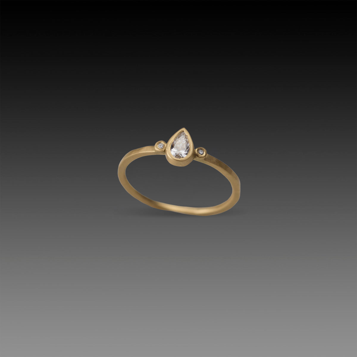 Petite Teardrop Diamond Ring
