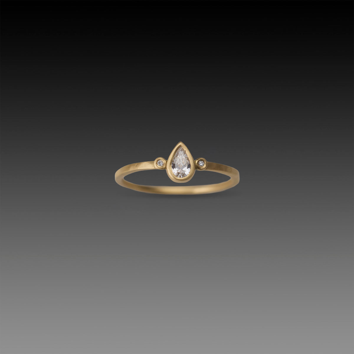 Petite Teardrop Diamond Ring