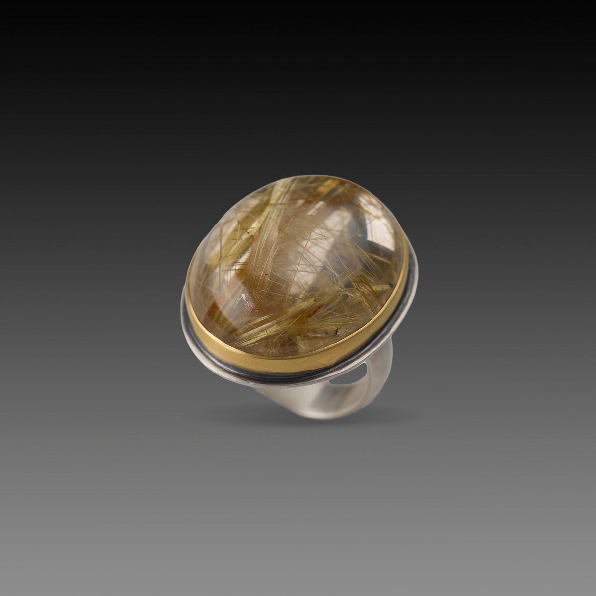 Rutilated Quartz Statement Ring