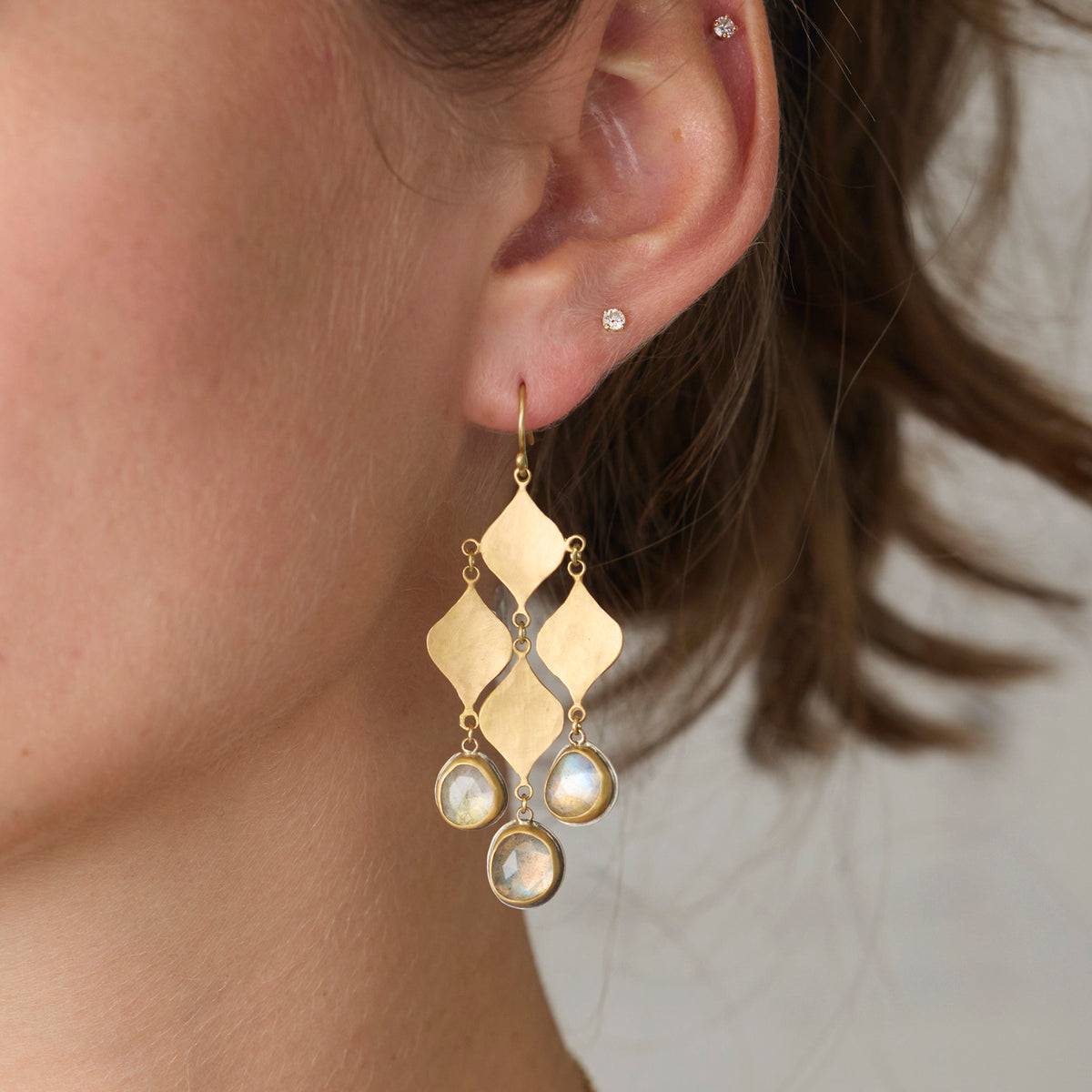 Labradorite Chandelier Earrings