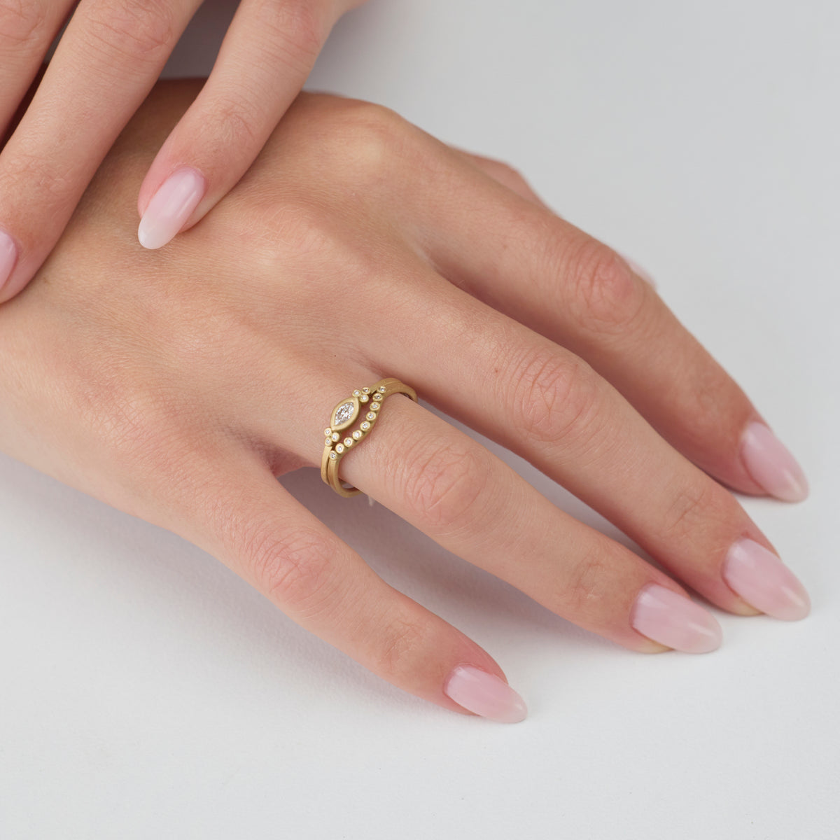 Petite Marquis Diamond Ring