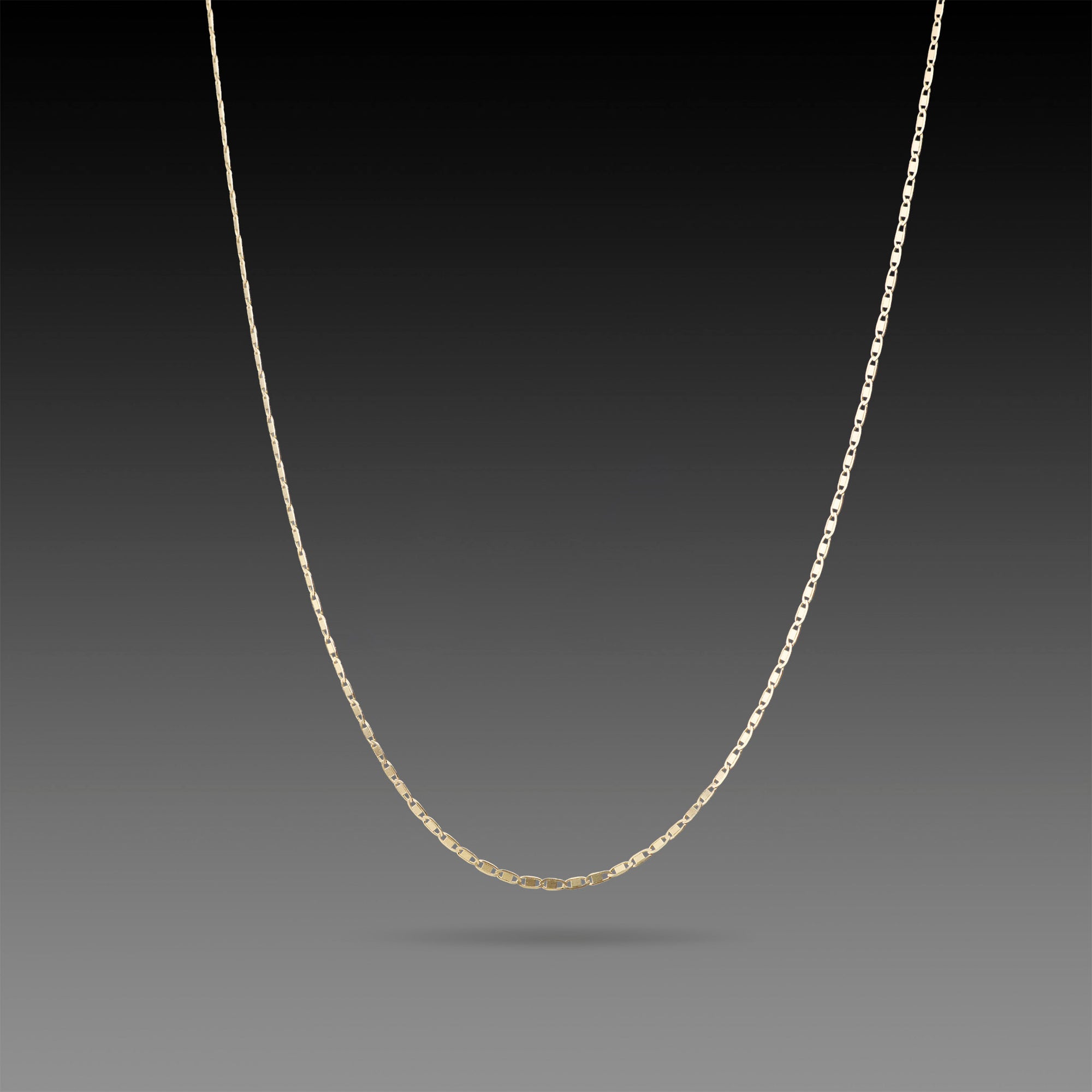 Delicate Gold Flat Chain Necklace - Ananda Khalsa