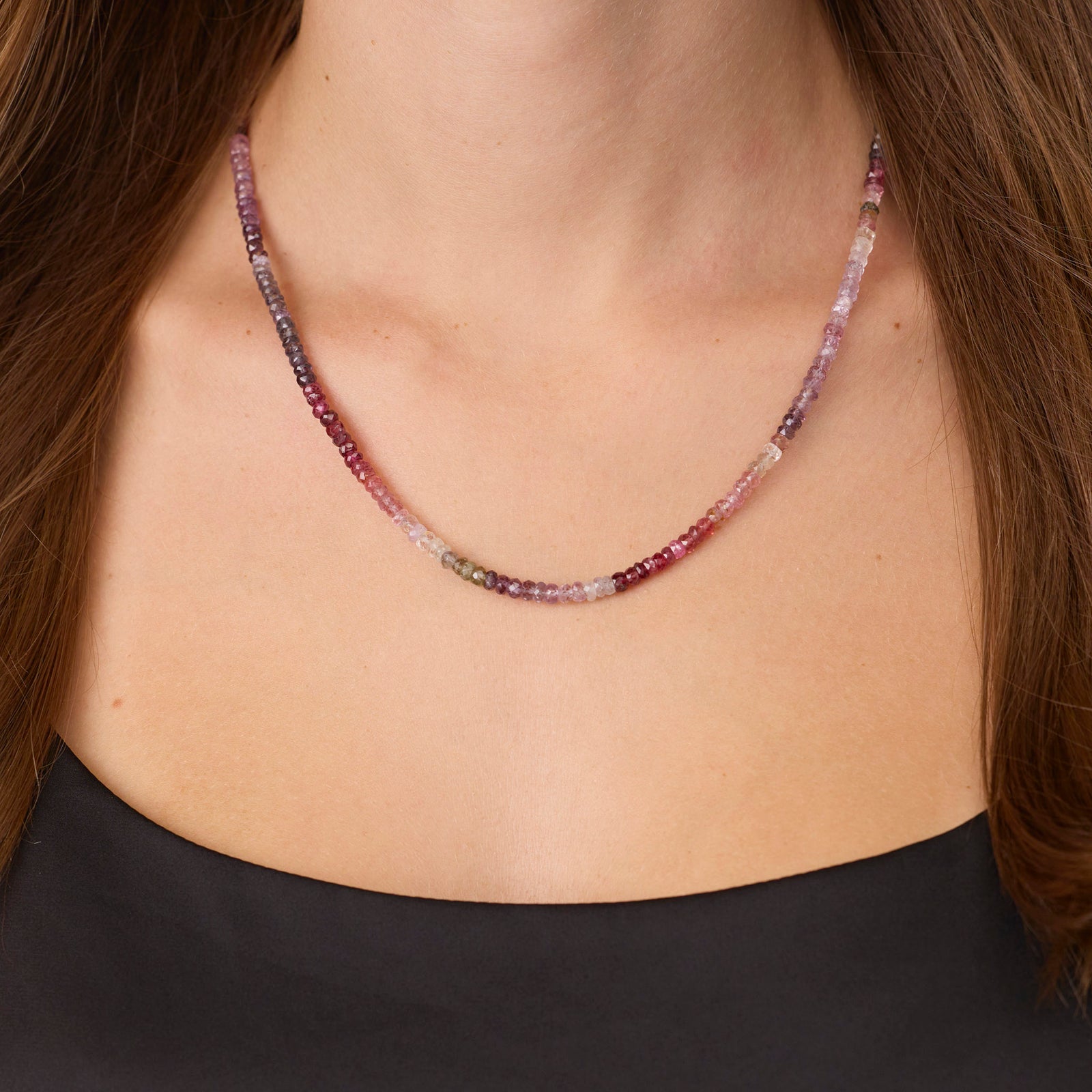 Ombre Spinel Beaded Necklace
