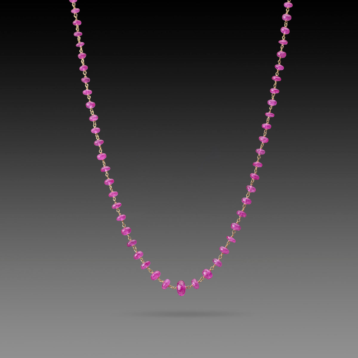 Vibrant Ruby Beaded Necklace